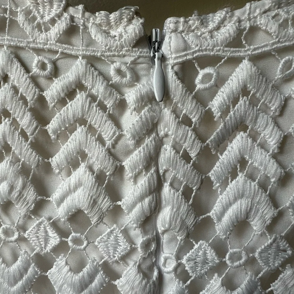 SHOSHANNA Anthropologie Laguna Lace Handkerchief Dress Asymmetrical Drop Waist 2